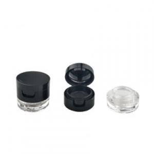 Cosmetic jar plastic custom empty loose powder container with mirror